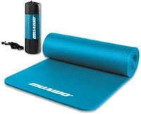 Muawo Prémium Fitness Matrac - Extra Vastag (1,5 cm) és Hosszú (190 cm) Csúszásmentes Jóga és Tornaszőnyeg, Sötétkék, NBR Habból,  1