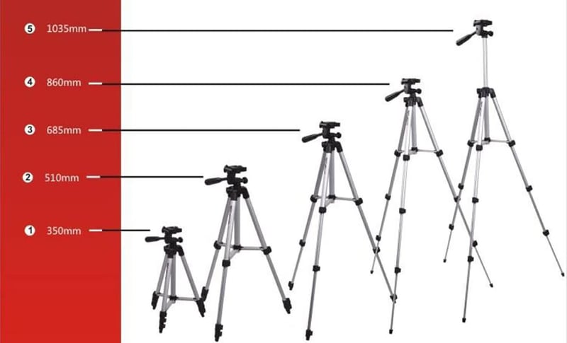 DOCANIO ezüst hordozható monokuláris állvány, háromlábú tripod táskával