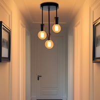da LIGHT 3-ágú mennyezeti lámpa E27 fekete vintage spotlámpa konyha nappali 5