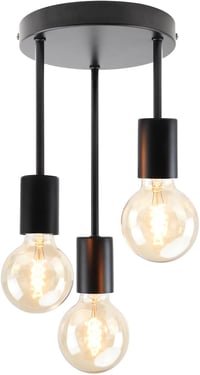 da LIGHT 3-ágú mennyezeti lámpa E27 fekete vintage spotlámpa konyha nappali 2