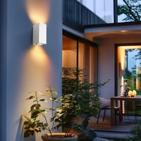 da LIGHT Kültéri Fali Lámpa 2db GU10 Foglalat IP54 Vízálló Fel-Le Világítás - 15CM_Rechteckige_Weiß 5