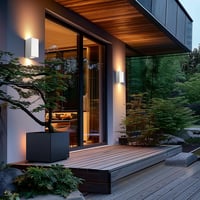 da LIGHT Kültéri Fali Lámpa 2db GU10 Foglalat IP54 Vízálló Fel-Le Világítás - 15CM_Rechteckige_Weiß 7