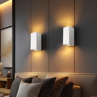 da LIGHT Kültéri Fali Lámpa 2db GU10 Foglalat IP54 Vízálló Fel-Le Világítás - 15CM_Rechteckige_Weiß 6