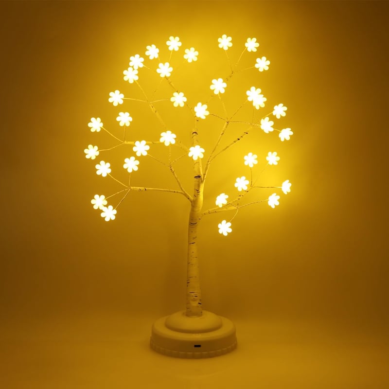 da LIGHT LED Ágfény Meleg Fehér USB/Akkus Távirányítóval Dimmer Timer 8 Mód - Yellowish