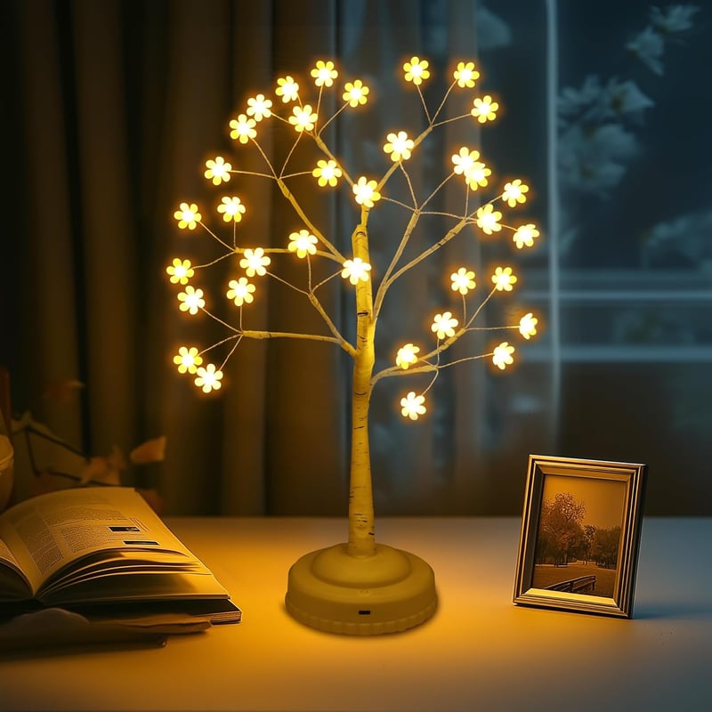 da LIGHT LED Ágfény Meleg Fehér USB/Akkus Távirányítóval Dimmer Timer 8 Mód - Yellowish