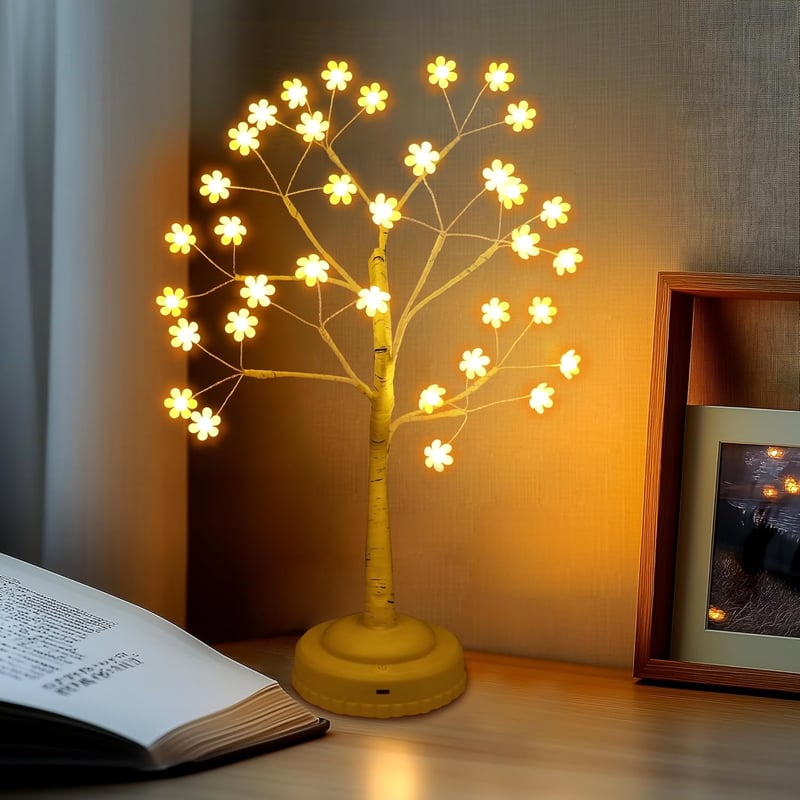 da LIGHT LED Ágfény Meleg Fehér USB/Akkus Távirányítóval Dimmer Timer 8 Mód - Yellowish