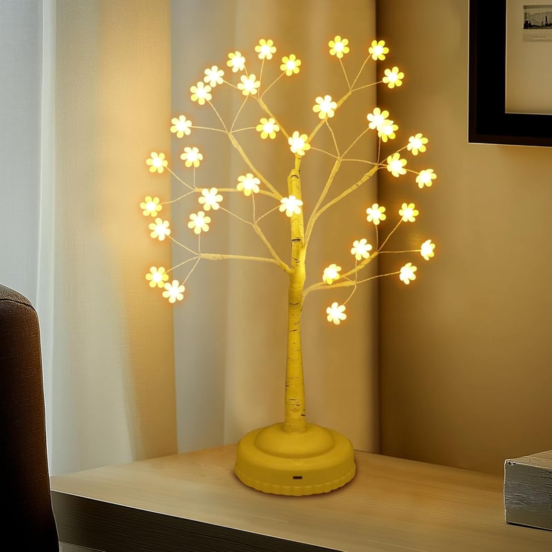 da LIGHT LED Ágfény Meleg Fehér USB/Akkus Távirányítóval Dimmer Timer 8 Mód - Yellowish