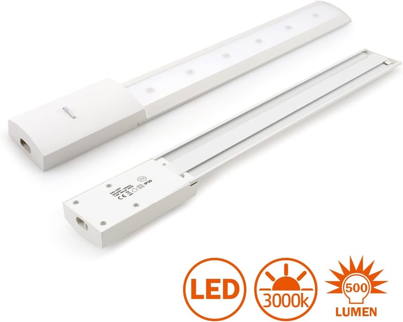 da LIGHT LED Alulvilágítás Kapcsolóval 230V Meleg Fehér Szekrény Lámpa 500lm