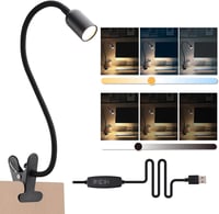 da LIGHT LED Asztali Lámpa Csiptetős, 3 Színhőmérséklet Dimmelhető USB Olvasólámpa 1