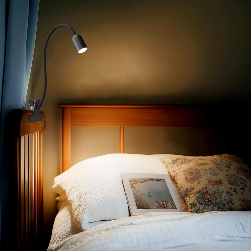 da LIGHT LED Asztali Lámpa Csiptetős, 3 Színhőmérséklet Dimmelhető USB Olvasólámpa