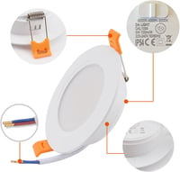 da LIGHT LED Beépíthető Spotlámpa 230V 6db IP54 5W 500lm Fürdőszoba Mennyezeti Lámpa 3000-6000K 2