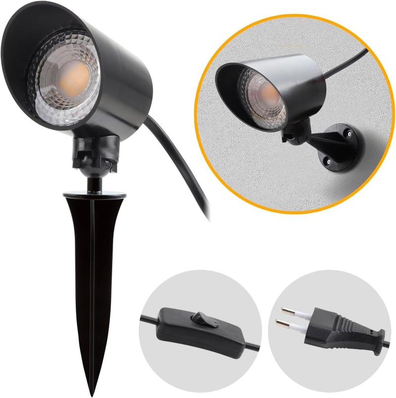 da LIGHT LED fali spotlámpa 6W 600 lm meleg fehér 3000K 230V - 3000 K With Switch
