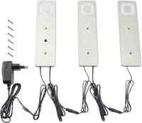 da LIGHT LED Konyhai Alulvilágítás Meleg Fehér 3db Szett Beépíthető Spot Ezüst - 1-schalter 5