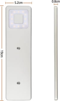da LIGHT LED Konyhai Alulvilágítás Meleg Fehér 3db Szett Beépíthető Spot Ezüst - 1-schalter 4