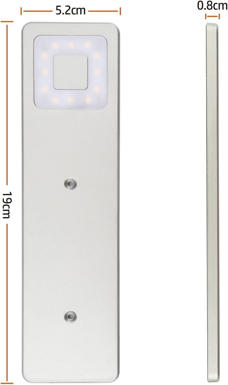 da LIGHT LED Konyhai Alulvilágítás Meleg Fehér 3db Szett Beépíthető Spot Ezüst - 1-schalter
