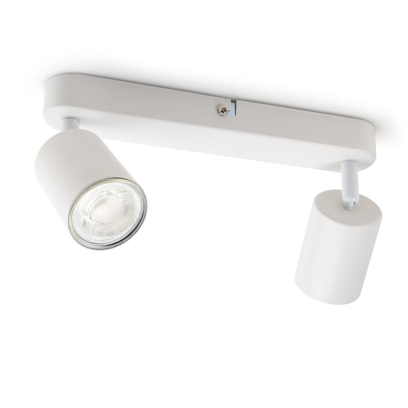 da LIGHT LED Stropné svietidlo 2-bodové otočné GU10 Retro biele 230V