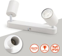 da LIGHT LED Mennyezeti Lámpa 2 Izzós Forgó Spotlámpa GU10 Retro Fehér 230V 3