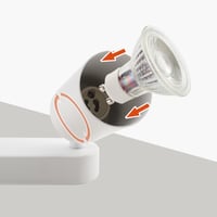 da LIGHT LED mennyezeti lámpa 4 foglalattal, forgatható és dönthető spotlámpa GU10 (izzó nélkül), retro vintage mennyezeti spot, 230V, fehér, nappaliba, hálószobába, konyhába 8