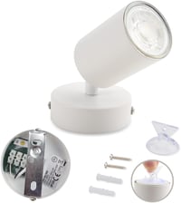 da LIGHT LED Mennyezeti Lámpa Forgatható Spotlámpa GU10 Fehér Retro Stílusú Lámpatest - 8CM-1SPOT, White 5