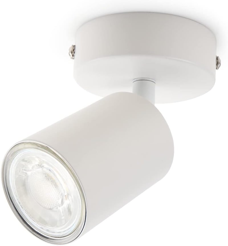 da LIGHT LED Mennyezeti Lámpa Forgatható Spotlámpa GU10 Fehér Retro Stílusú Lámpatest - 8CM-1SPOT, White