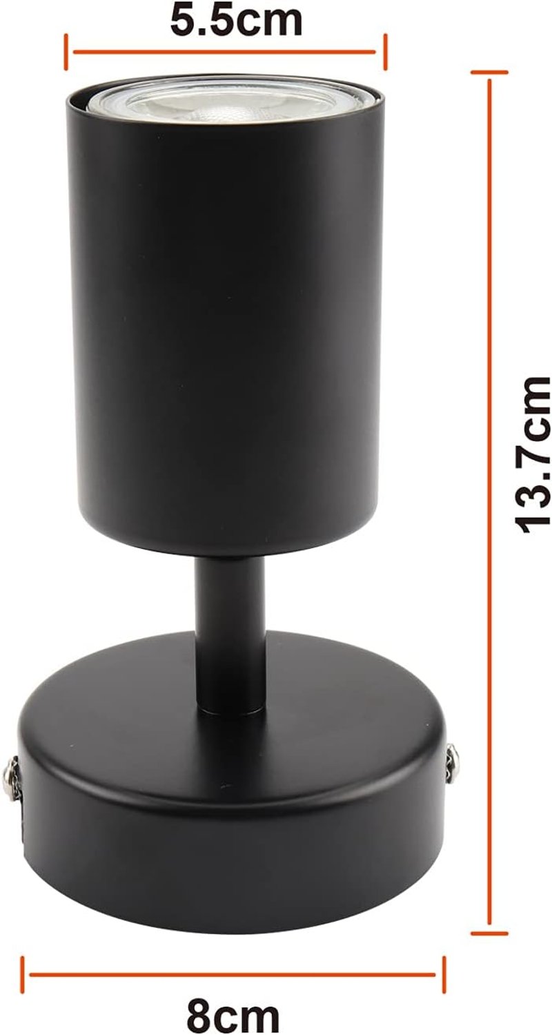 DA LIGHT LED Mennyezeti Lámpa Forgó GU10 Spotlámpa Fekete Retro Nappali Hálószoba Konyha