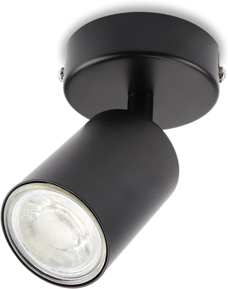 DA LIGHT LED Mennyezeti Lámpa Forgó GU10 Spotlámpa Fekete Retro Nappali Hálószoba Konyha