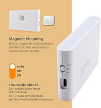da LIGHT LED Mozgásérzékelős Éjszakai Lámpa USB Töltős 2db Meleg Fehér 4