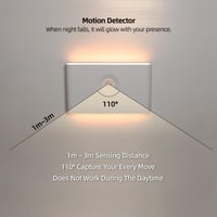 da LIGHT LED Mozgásérzékelős Éjszakai Lámpa USB Töltős 2db Meleg Fehér 3
