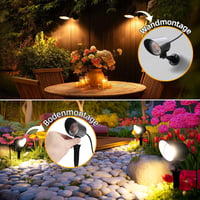 LED reflektor DA LIGHT 6W 600LM, 3000K teplá biela, vonkajšie nástenné svietidlo s 1,5m káblom, otočný záhradný reflektor, vodotesný IP65 pre osvetlenie rastlín 4