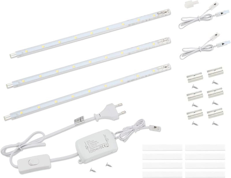 da LIGHT LED Szalagfény 5W 400lm Semleges Fehér Konyhai Szekrény Világítás 3x26cm Bővíthető Rendszer - 3_5W, White