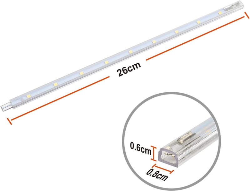 da LIGHT LED Szalagfény Kapcsolóval 760 lm Hideg Fehér Konyhai Szekrény Világítás 6x26 cm
