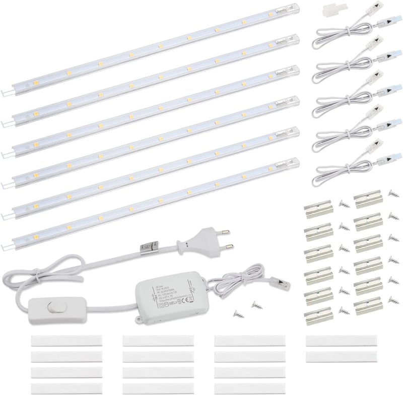 da LIGHT LED Szalagfény Meleg Fehér 760 LM Konyhai Szekrény Világítás Bővíthető