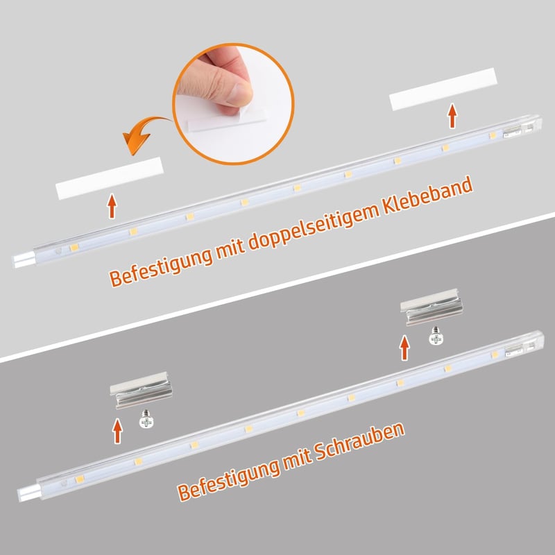 da LIGHT LED Szalagvilágítás 5W Meleg Fehér Konyhai Szekrény Lámpa 3x26cm Csatlakoztatható - 3_5W, 3,000 K