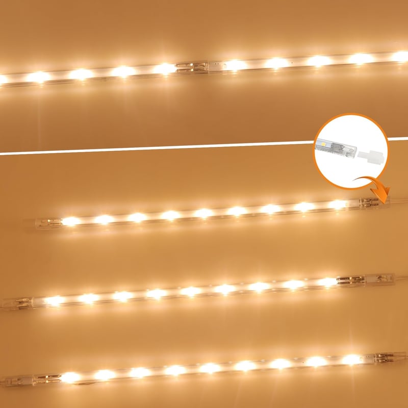da LIGHT LED Szalagvilágítás 5W Meleg Fehér Konyhai Szekrény Lámpa 3x26cm Csatlakoztatható - 3_5W, 3,000 K