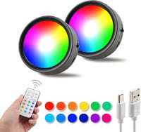da LIGHT LED szekrénylámpa szett 2db RGBW távirányítóval, vezeték nélküli, dimmelhető - 1000mAh_2_Schwarz 1