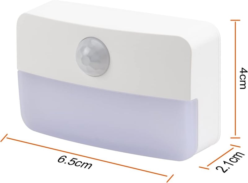 da LIGHT Mozgásérzékelős LED Éjszakai Lámpa 2db Meleg Fehér 3000K