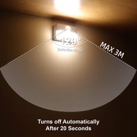 da LIGHT Mozgásérzékelős LED Éjszakai Lámpa 2db Meleg Fehér 3000K 3