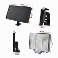 Lampă solară de exterior da LIGHT, 294 LED-uri, cu senzor de mișcare, IP65, 2 în 1, 4 moduri de funcționare, iluminat solar de grădină 5
