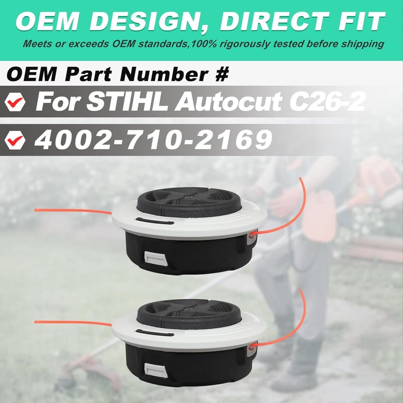 ADEFOL Stihl C26-2 Autocut Fűkasza Fej Készlet (2db) - Kompatibilis FS55 FS56 FS70 FS80 FS85 FS87 FS90 FS111 FS120 FS131 FS240 Modellekkel