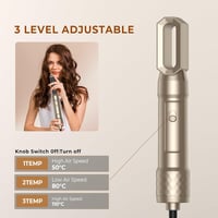 Atopskins 1000W Airstyler Hajformázó Készlet - 6 az 1-ben Hajszárító, Meleglevegős Körkefe, Hajegyenesítő és Göndörítő Minden Hajtípushoz 8