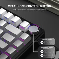 AJAZZ x Attack Shark X85 Mechanikus Gamer Billentyűzet, 75% Vezeték Nélküli, 5 Rétegű Hangtompítás, PBT Billentyűk, RGB, Hot-Swap, PC/Mac 3