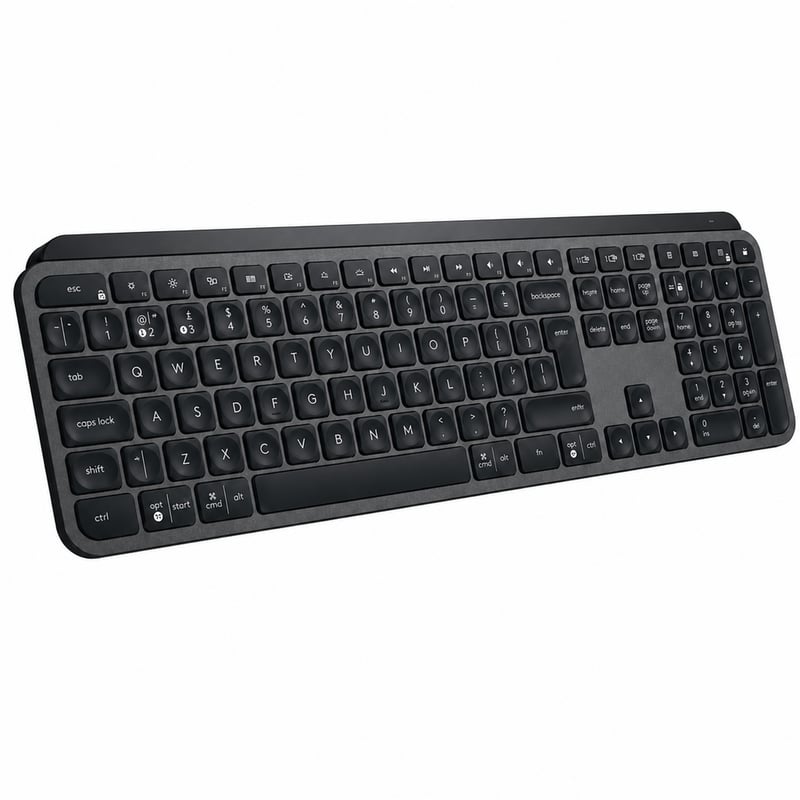 Prodajem bežičnu tipkovnicu Logitech MX Keys, Bluetooth, s pozadinskim osvjetljenjem, grafitna — bez USB prijamnika (stanje: vidi 2. sliku)