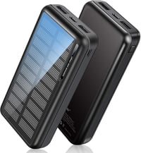 Napelemes PowerBank 48000mAh - Gyorstöltő külső akkumulátor 2 USB kimenettel 1