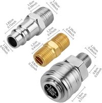 Preciva 1/4" Nyomásszabályozó Szelep - Légkompresszorokhoz, 175 PSI/12 BAR Nyomásmérővel - EU Szabvány, Fém Ház, 3 Csatlakozó, Fekete 5