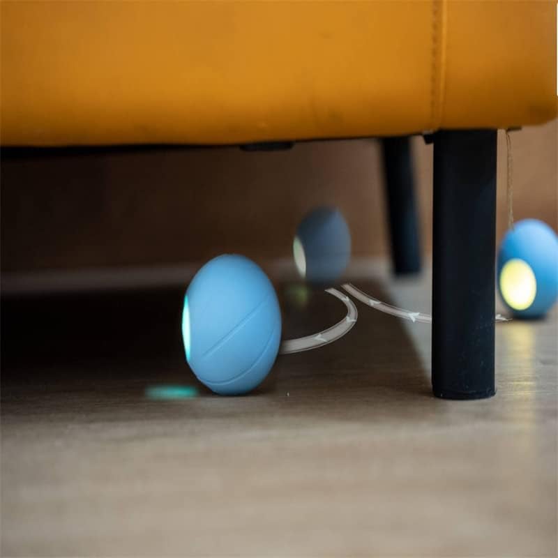 INF LED-es önforgó gumilabda kiskutyáknak és macskáknak - Kék, USB-s, 56mm