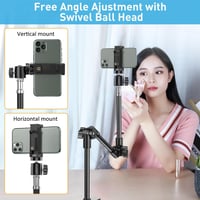 KDD Webkamera Állvány Telefontartóval - 25 Hüvelykes Hajlítható Tartókar Logitech C922/C920/Brio 4K Webkamerákhoz és GoPro Kamerákhoz - 22 F 5