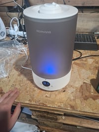 Umidificator Homvana H101, 3,6 litri, abur rece la 360°, silențios 16 dB, cu compartiment pentru uleiuri esențiale, gri, utilizat 6