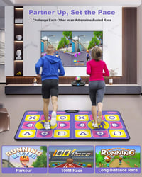 Acelufly HD Kamerás Vezeték Nélküli Tánc Szőnyeg TV-hez - Kétszemélyes Csúszásmentes Játékszőnyeg 5