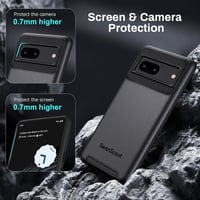 Google Pixel 7 Ütésálló Fekete Védőtok - SwanScout Dupla Rétegű 4