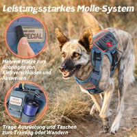 Rabbitgoo Taktikai Kutyahám Nagy Kutyáknak - Kék, L Méret, Molle Rendszerű 5